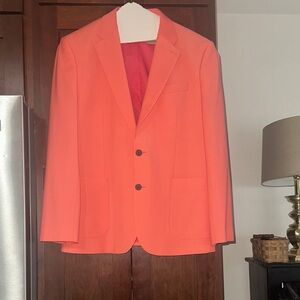 Express Men's Vibrant Coral Blazer